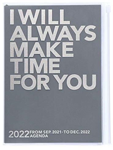 MARK'S 2021/2022 Taschenkalender A5 vertikal, MAKE TIME // Gray: Von September 2021 bis Dezember 2022