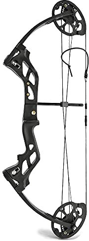SHARROW Compoundbogen Set 10-30 Lbs 260 FPS Einstellbar Bogenschießen Set Jugend Jagdbogen Pfeil und Bogen Set Erwachsene mit JagdzubehöR für Im Freien AnfäNger SchießTraining Geschenk (Schwarz)