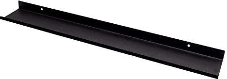 MILUKA Mensola sospesa da parete, lunga 110 cm, per quadri, cornici, libri, scaffali da parete in metallo, per soggiorno, camera da letto, corridoio, cucina, ufficio (1, nero)