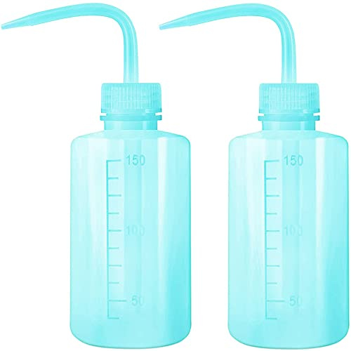 APUXON 2pcs 150ml Blue Narrow Mouth Squeeze Bottle, Lab Work, Precise Liquid Dispensing, Cycling Hydration, BPA Free, Plastic, 150ml Capacity