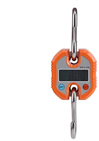 Haken Waage 100kg Wiegt Fleisch Weiheng Tragbarer Kran Lcd Digitale Elektronische Gepäck Waage Haken Hänge Waagen Schleife Wiege Balance Schwarz (Orange)