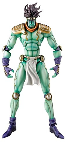 Jiumaocleu Star Platinum Actionfigur Statue - 15 cm Anime Figur Modell Spielzeugset mit Zubehör | Gesicht veränderbar | Gelenk beweglich | PVC Handgefertigte Desktop-Dekoration Geburtstagsgeschenke
