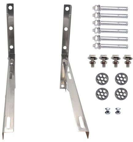 TAUROX Mini soporte de montaje de pared dividido para condensador de 9000-36000 BTU, soporte mini dividido de acero inoxidable para sistemas de aire acondicionado o bomba de calor.