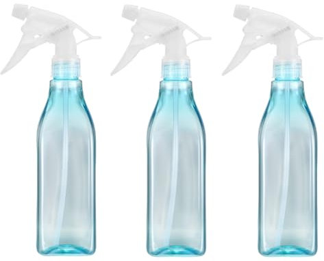 WUJIAQIU Sprühflaschen, 3 Stk 450ml Sprühflasche Pflanzen, Kunststoff Zerstäuber Sprühflaschen zum Befüllen, Leere Nachfüllbare Wassersprühflasche für Blumen, Garten, Haare Friseur