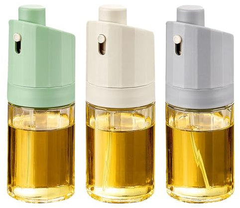 Nebulizzatore per olio da cucina, 3 pezzi, contenitore per olio da cucina, 230 ml, spruzzatore per olio d'oliva, utensile da cucina, bottiglia per olio da cucina, per casa, ristorante, picnic