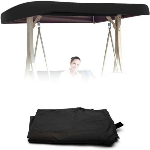210D Oxford Cloth Patio Swing Top Cover With 4 Reinforced Corner Pockets,Outdoor Patio Swing Canopy Replacement Top Cover For Swing Seat 2 3 Seater Garden Hammock Cover