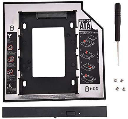 Beufee Carcasa M2 SSD, Disco Duro HDD De 2,5 Pulgadas I II III, Carcasa De Aluminio, Bandeja Adaptadora, Soporte HDD, Carcasa Interna para Ordenador Portátil