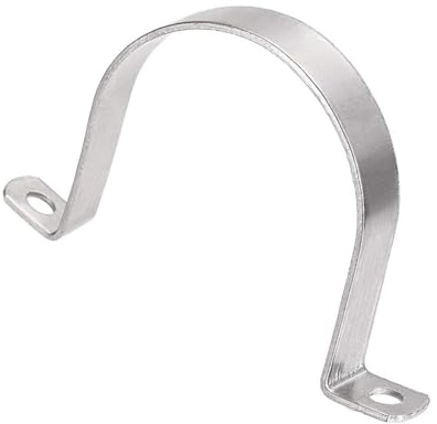 Unifizz 76mm(3) Heavy Duty 2 Hole U-Bracket Pipe Clamp,304 Stainless Steel Rigid U-Tube Strap Clamp Hanger Tube Tension Clips 2pcs