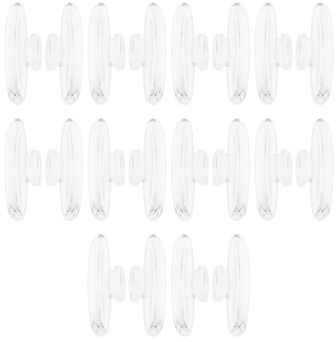 ECSiNG Lot de 10 Paires de Plaquettes Nasales à Pression en Silicone pour Lunettes Pièces de Rechange Compatible avec Silhouette Lunettes sans Monture