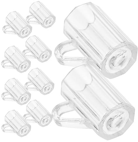 Toyvian 10 Pezzi roba in miniatura minibar miniclis Bicchieri da bere mini calzante coppa tazze per bambole mini tazza per bambole mini bicchiere di birra roba da bambola AbS Transparent