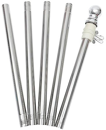 FONDOTIN Kit De De Bandera para Exteriores Astaw De Bandera De Rotación y Antienrollamiento para Jardín o Casa Soporte De