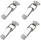 Lot de 4 Loquets à Bascule Inox, Fermeture à Cliquet Robuste 72mm avec Ressort, Attache Capot pour Boîtes, Armoires, Portes, Fenêtres, Casiers, Bricolage, Coffres, Camping-Car