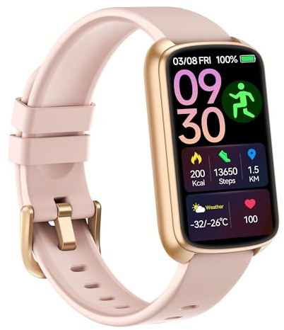 Fitness Tracker, 1,44 Zoll Smartwatch für Damen Herren, Gesundheit Aktivitätstracker mit 24/7 Herzfrequenz/Blutdruck/Blutsauerstoff, Schrittzähler, Schlaftracker, IP68 Wasserdicht Fitness Uhr für