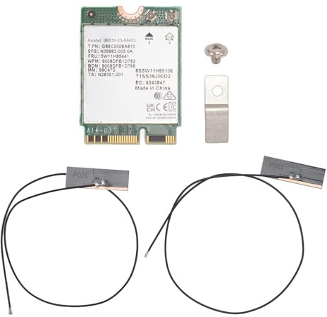 WiFi 7 Carte BE200NGW Haute Vitesse MU MIMO 2.4G 574Mbps 5G 2400Mbps 6G 5800Mbps Bluetooth 5.4 Adaptateur Réseau pour 10 11 Linux Chrome OS Ordinateurs (Carte WiFi 7 avec antenne intégrée)