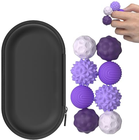 Aevorant 8 Stück Magnetische Toys, Magnetische Sensorik Bälle, Magnetische Anziehungskraft Stress Toys, Sensorisches Spielzeug für Finger, Magnetische Bälle (Lila)