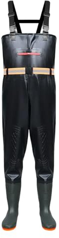 Billowvolve Waders pour homme et femme - Pantalon de pêche avec bottes - Pantalon de pêche pour adulte - Respirant - Imperméable - Avec bottes - Pour la pêche, les sports nautiques, les activités de