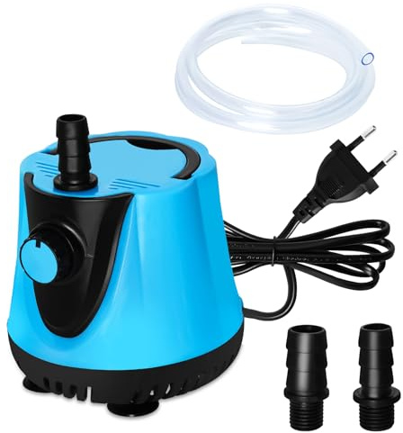 Bomba de Agua, 25W MAX 1500 L/H Bomba de Agua Sumergible, Bomba de Acuario, Bomba de Fuente, para Acuarios, Jardines, Fuentes, Estanques