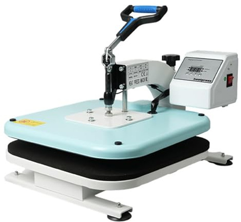 Máquina Eléctrica de Prensado en Caliente Para Camisetas de 38 * 38 Cm, Máquina de Transferencia de Calor con Impresión Por Sublimación de Alta Presión, Panel de Control, Perilla de Ajuste