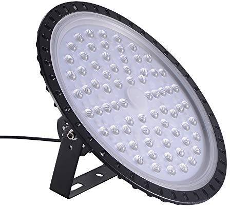 Viugreum 300W Proiettore Faretto LED Lampadario UFO Lampada Interni Industriale LED Luce Bianca 6000K, Impermeabile IP65 Fari Potente Risparmio Energetico Faretto per Soggiorno Officine e Case