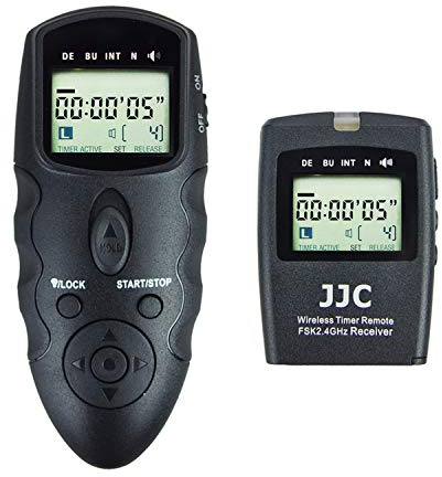 JJC Wireless Intervalometer Timer Remote Control Shutter Release for Fuji Fujifilm X-T5 X-T4 X-T3 X-T30 II X-T20 X100VI X100V X100F X100T X-PRO3 X-E3 X-H2 X-H2S GFX100S II GFX100 GFX 50S 50R & More