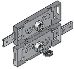 Art. S7110020 COPPIA; SERRATURE PER SERRANDE AVVOLGIBILI cilindro tondo di sicurezza; 25 sporgenza cilindro 5,5 mm Cilindro intercambiabile Int. fiss. - 138 x 39 - Canotto/Cilindro - 5,5 - Foro - 25