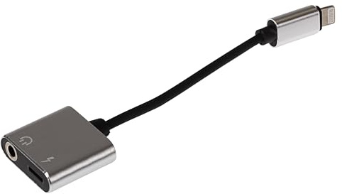 Maplin Conector de Audio Lightning to Headset de 3,5 mm + Adaptador de Puerto de Carga Lightning