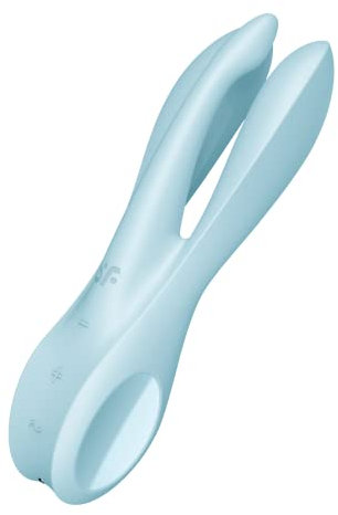 Satisfyer Threesome 1 Auflege-Vibrator | 12 Vibro-Modi | 3 Motoren für Klitoris & Schamlippen Stimulation | Wasserdicht (IPX7) | Sex-Spielzeug Dildo für Damen in blau