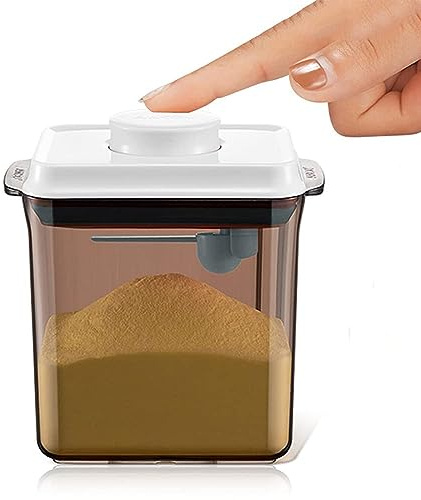 Lepidi 1.7L Contenitore Latte in Polvere, Contenitore in Polvere Sigillato con Coperchio, Dispenser di Formula, Anti-UV, Guarnizione a Prova Umidità, per Cereali, Latte in Polvere