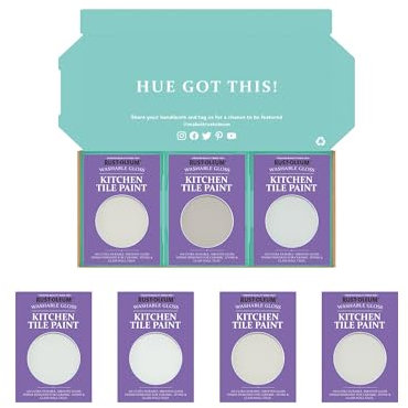 Rust-Oleum Kitchen Wall Tile Paint in Gloss Finish – Delicate Greys Tester Box