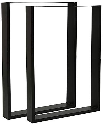 HUOLE Tischkufen 2 Stück X Form Tischbeine Metall Möbelfüße Tischgestell Tischkufen mit Schrauben für Esstisch Schreibtisch Stizbank-2 Stück -60 * 72cm