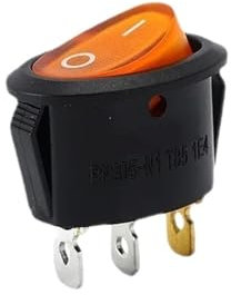 Interruttore for nave piccolo KCD1 distributore di acqua wok elettrico pesa elettronica forma di nave scheda di deformazione pulsante di accensione accessori chiave * 2 pezzi(Orange copper)