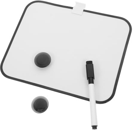 DIYEAH 1 Satz Wiederbeschreibbares Kleines Whiteboard Trockenlöschtafel Schließfachzubehör Kleine, Trocken Abwischbare Tafel Für Die Wand Kühlschrank-whiteboard Magnetisch Black Eisen