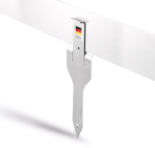 blizz-z Flacheisenanker terraflex Steel Weg-/Beeteinfassung L:290 mm 1 St. | Hochwertiger Flacheisenanker - Edelstahl V2A, rostfrei - Empfehlung: 3 St./Profil - Made in Germany