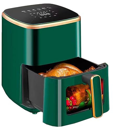 QWAXTRIW 6L Air Fryer Oven Cooker With Temperature And Time Control, Electric Hot Air Fryers With Cooking Window, Non-stick Basket LED Digital Touch Screen 6 Cook Presets Comfortable