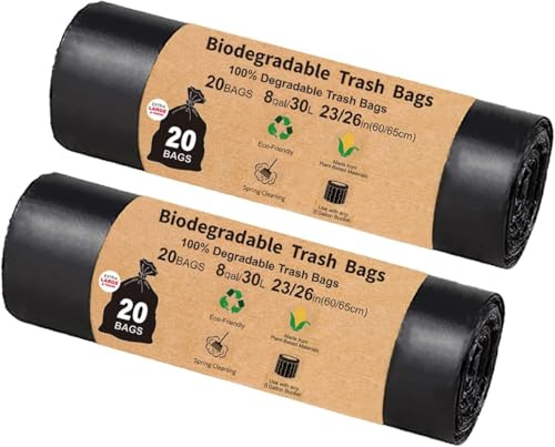 Tragbare Kulturbeutel für Camping, 40 Stück Toilettenersatzbeutel, 8 Gallonen, 30 Liter Camping-Toilettenbeutel, kompostierbare Toilettenbeutel für tragbare Toilette, Outdoor, Navi