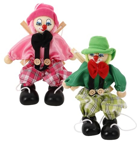 BESPORTBLE 2stücke Marionetten Puppe Aus Holz Piratenpuppe Mit Schnur Kindermarionette Für Spiele Handpuppe Für Erwachsene Marionettenspielzeug Für Kinderparty
