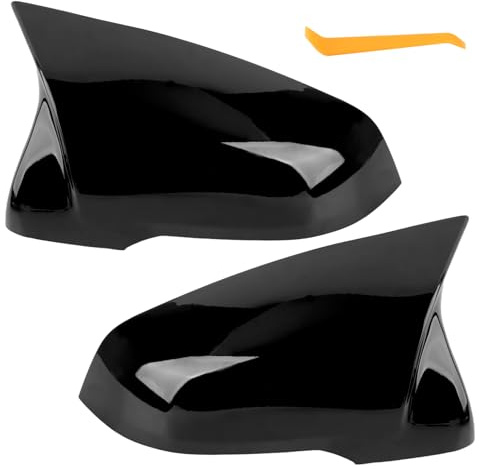 Spiegelkappen, Auto Rückspiegel Kappe Glänzend Schwarz Kompatibel mit BMW X1 F48 X2 F39 F40 F53 F44 Z4 G29 2016-2023 (1 Paar)