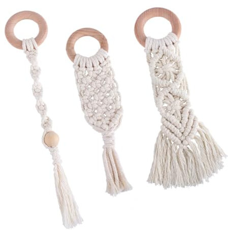 Supvox 3stücke Beißring Spielzeug Kau Spielzeug Baumwolle Seil Zähneknirschen Stick Beißspielzeug Für Kleinkinder