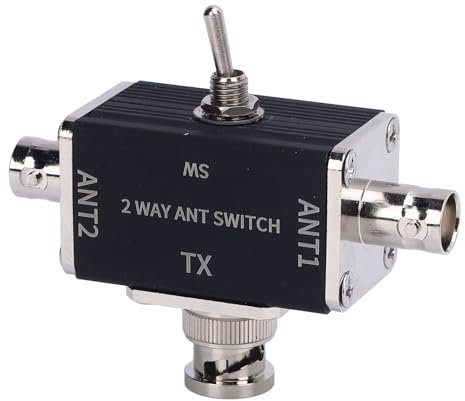 Zunate Divisor de Antena Manual de 2 Vías, Conector BNC de 100 W, Chapado en Oro, Frecuencia de 1-30 MHz, Divisor Coaxial para Radioaficionados CB, HF, VHF y UHF.