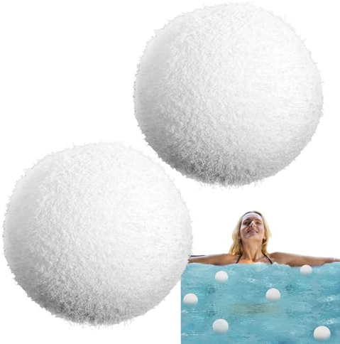 Hot Tub Scum Absorber, Eisbad Reinigungsschwamm, Wiederverwendbarer Eliminierungsball mit waschbarem Material und hoher Absorption, Schaumkugeln für Detox Recovery, Tauchbecken, Spa, Zuhause