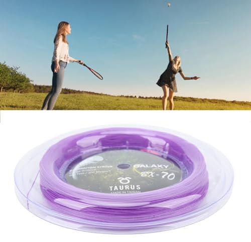 ZenithAur Corda da Badminton 0,7 mm con Struttura multifilamento in Nylon per un'eccellente Resistenza, Bobina da 200 m/656 Piedi, Corda per Racchetta da Badminton per (Viola)