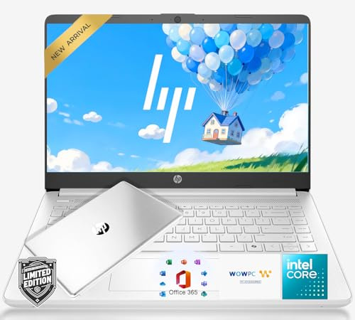 HP New 15.6 Laptop, 8GB RAM 256GB SSD, Intel Processor, Full HD Display, WiFi, Bluetooth, HD Webcam, Windows 11, Thin & Lightweight Computer for Work, Study & Home