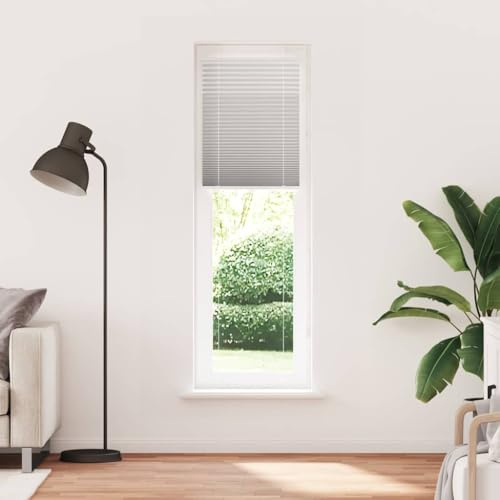 Tessuto oscurante, tenda a rullo per finestra da tetto, tenda plissettata grigio chiaro, 55 x 200 cm, larghezza tessuto 54,4 cm, in poliestere, per finestre interne e pareti, montaggio a soffitto e