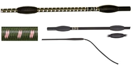 JA Horse JA0002 Fleck FELDMANN Balance Dressurgerte – Zweifarbige Bicolor Reitgerte mit rutschfestem Griff und flexiblem Nylongespinst (46- Oliv-rosa, 110 cm)