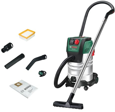 Bosch PAS30-240PRS Electric Vacuum Cleaner (Extension pipes, Suction hose, Handle pipe, Floor nozzle, Crevice nozzle, Fleece bag, Flat pleated filter, UniversalAdapter, Remote)