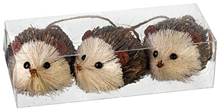 Heaven Sends Weihnachtsbaumschmuck, Igel, Borsten, 5 cm, 3 St�ck