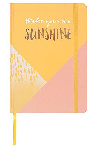 A5 Make Your Own Sunshine pastellfärg anteckningsbok presentbok resedagbok dagbok guld för henne arbete kul