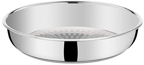 Tefal Ingenio Pro Stainless Steel Frying Pan for All Heat Sources Including Induction, Stainless Steel, 28 cm