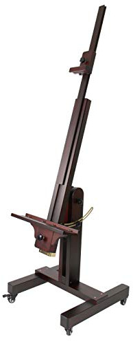 Paintersisters Atelier Staffelei Prag - Profi-Modell aus Buchenholz | Staffelei zum waagerecht- und senkrechten Malen, Keilrahmen bis 180 cm, höhenverstellbar, für Öl, Acryl, Akademie, Künstler