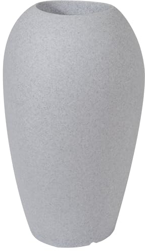 Degardo®️ Blumentopf bruchfest I Pflanzkübel für Innen und Außen I Design Pflanztopf Made In Germany I Pflanzstein maximal Frostsicher I Blumenkübel Storus V (Granit Hell) I Pflanzgefäß